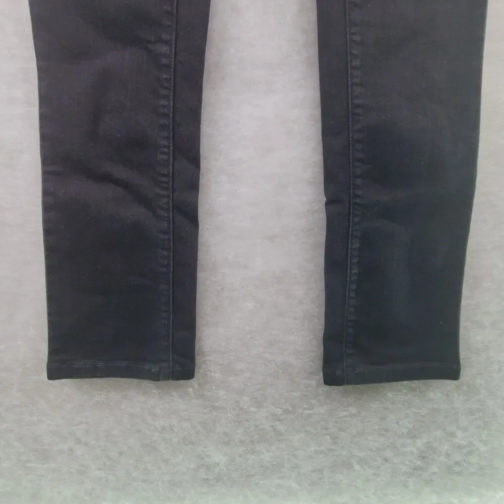 sz 2 L.L. Bean Favorite Fit Black Jeans Denim Women's Stretch 27x30 Beanflex